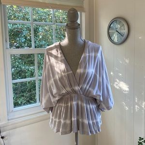 Light gray loose blouse